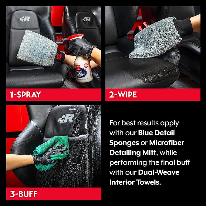 Griot's Garage Leather 3-in-1 Spray, Cleaner and Conditioner for Leather and Vinyl, Car Seats and Vehicle Interior, Truck, RV, Boats, and Home, 10963, 22 oz
