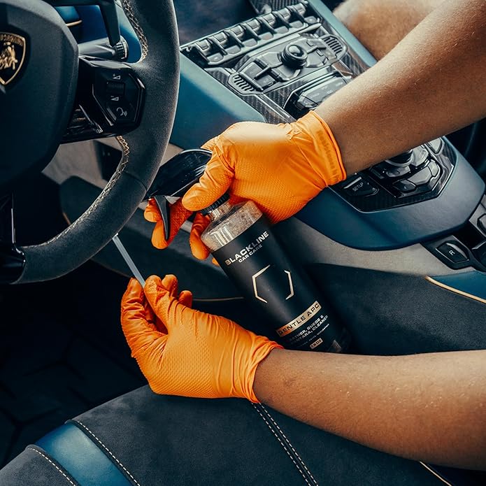 Blackline Leather Cleaner and Conditioner Care Kit - 2 (16 Fl Oz) Bottles - Effectively Cleans And Conditions Leather Car Interiors, Shoes, Boots, Bags, Furniture, Appparel And More