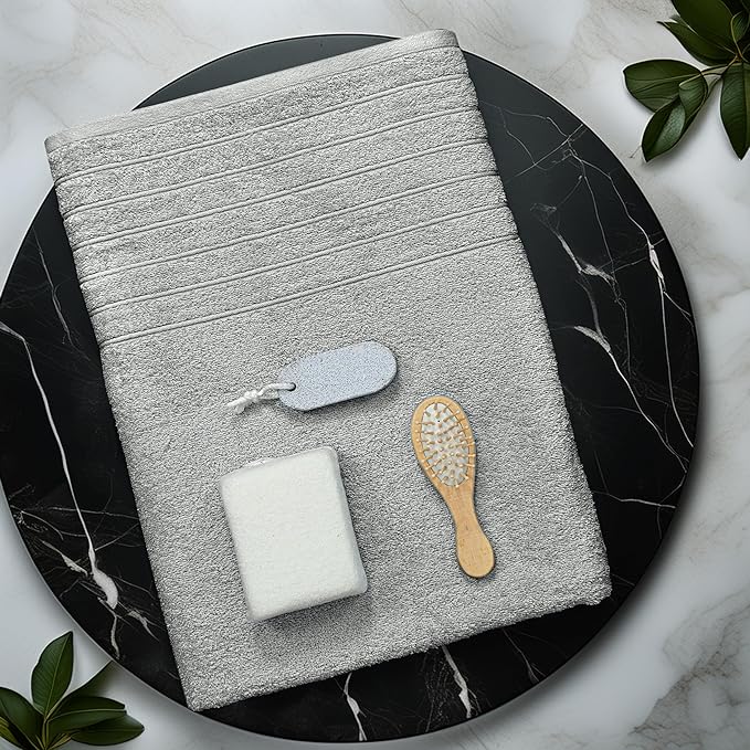 Tens Towels Pack of 1 Jumbo Bath Sheet 40 x 80 Inches, Extra Large & Light Weight, Quicker to Dry, 100% Cotton, Super Soft & Absorbent, Perfect to Wrap Yourself in, Cool Grey