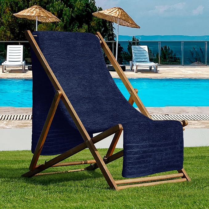 Tens Towels Pack of 1 Jumbo Bath Sheet 40 x 80 Inches, Extra Large & Light Weight, Quicker to Dry, 100% Cotton, Super Soft & Absorbent, Perfect to Wrap Yourself in, Navy