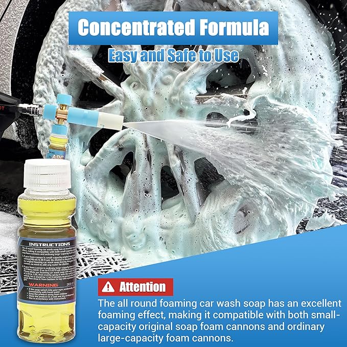 Tool Daily All-Round Foaming Car Wash Soap, High-Foaming Concentrated Formula, Specialized Car Shampoo for Foam Cannon and Pressure Washer, 3.38 Fl Oz Each (Pack of 20)